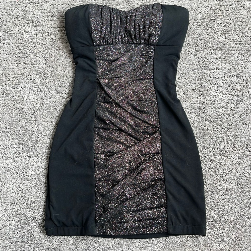 Mini black party dress
